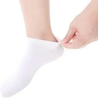 Premium Cotton Ankle Socks (6 Pairs)-White