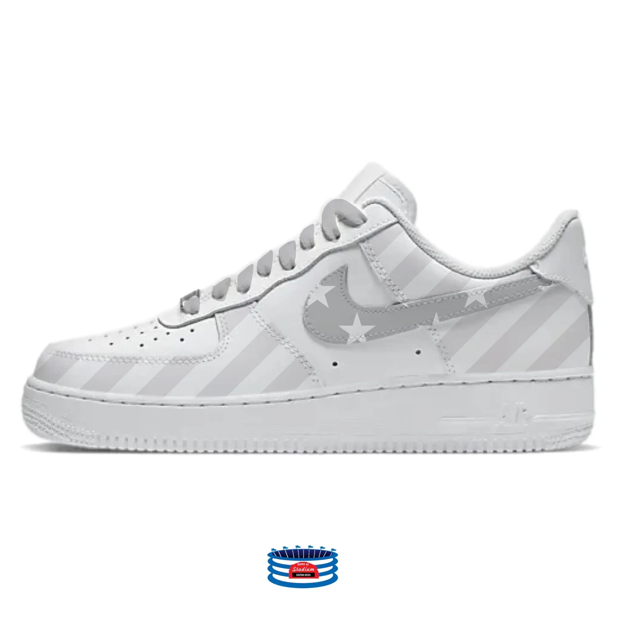 "Stars & Stripes" Nike Air Force 1 Low Shoes by Stadium Custom Kicks