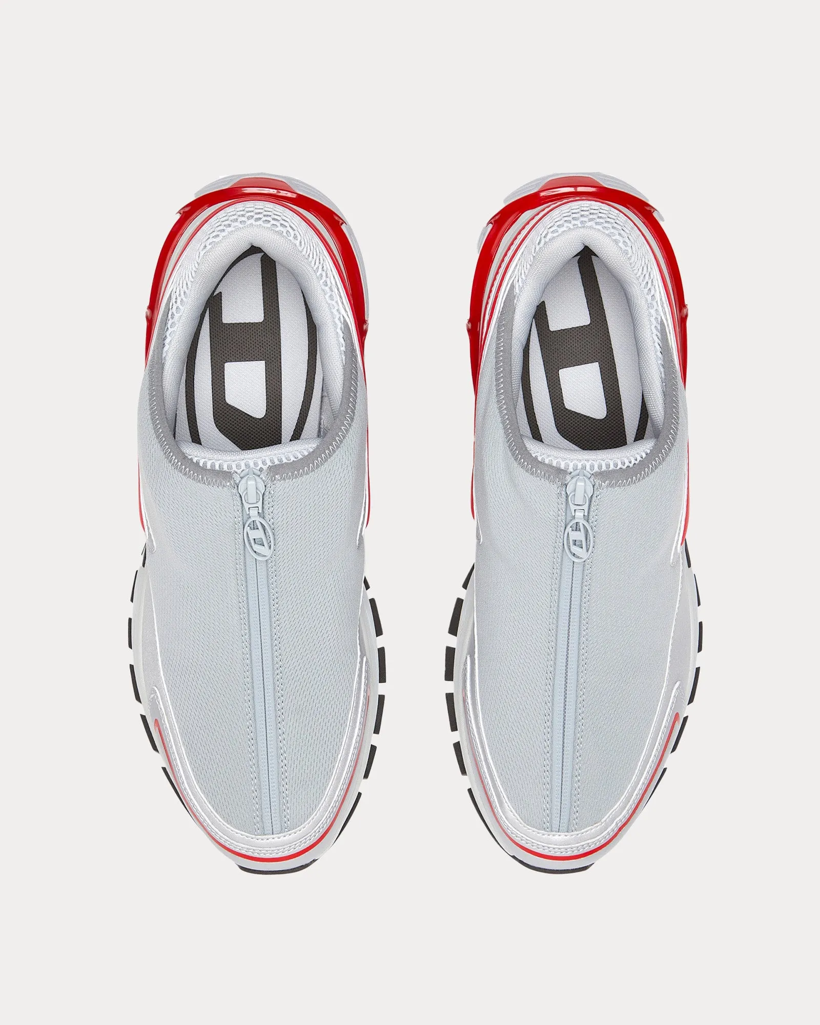S-Serendipity Pro-X1 Zip X Grey / Red Slip On Sneakers