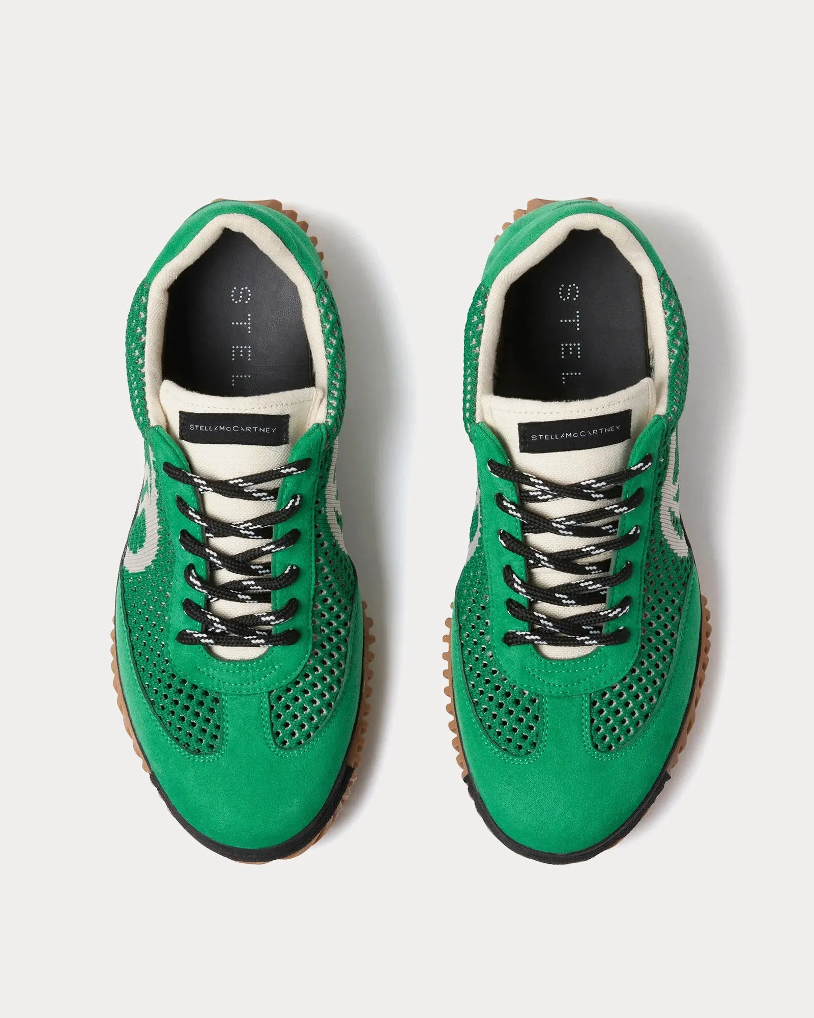 S-Wave Sport Mesh Panelled Fern Green Low Top Sneakers
