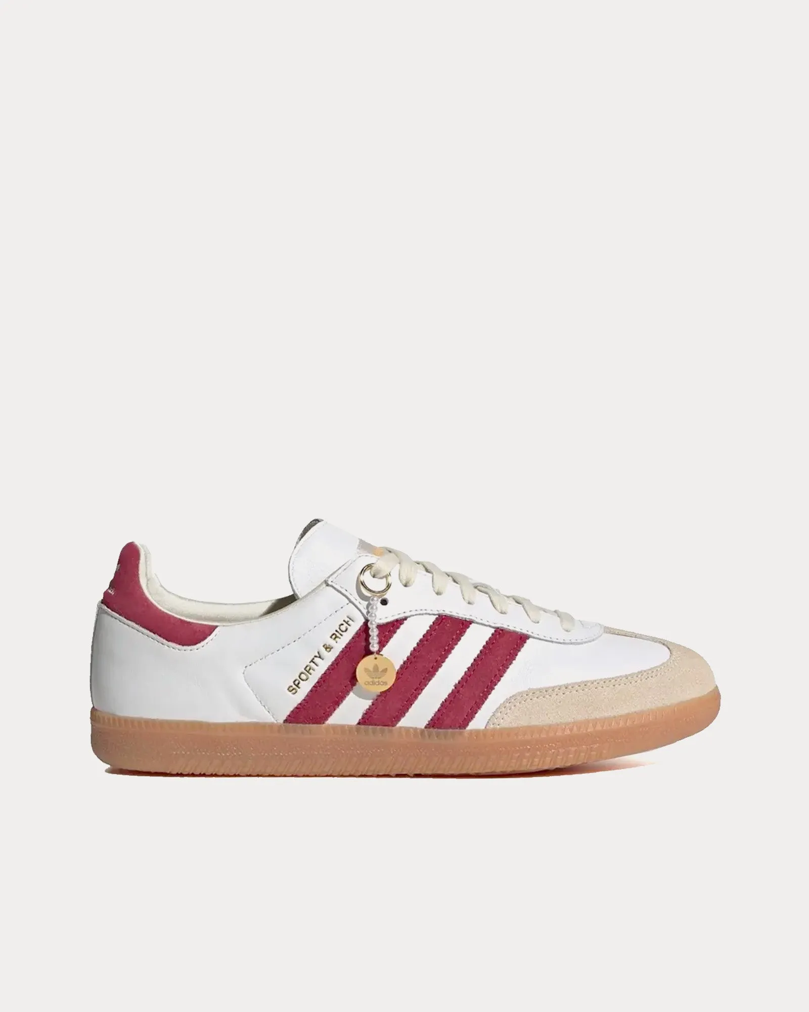 Samba White / Burgundy Low Top Sneakers