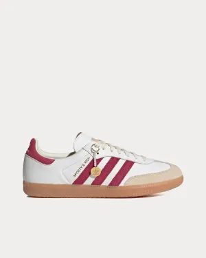 Samba White / Burgundy Low Top Sneakers