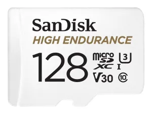 Sandisk High Endurance - Flash Memory Card (Microsdxc To Sd Adapter Included) - 128 Gb - Video Class V30 / Uhs-I U3 / Cl