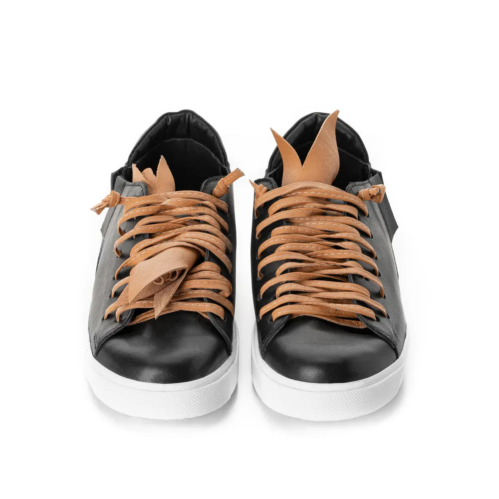 SHR Garden of Reveries black leather sneakers