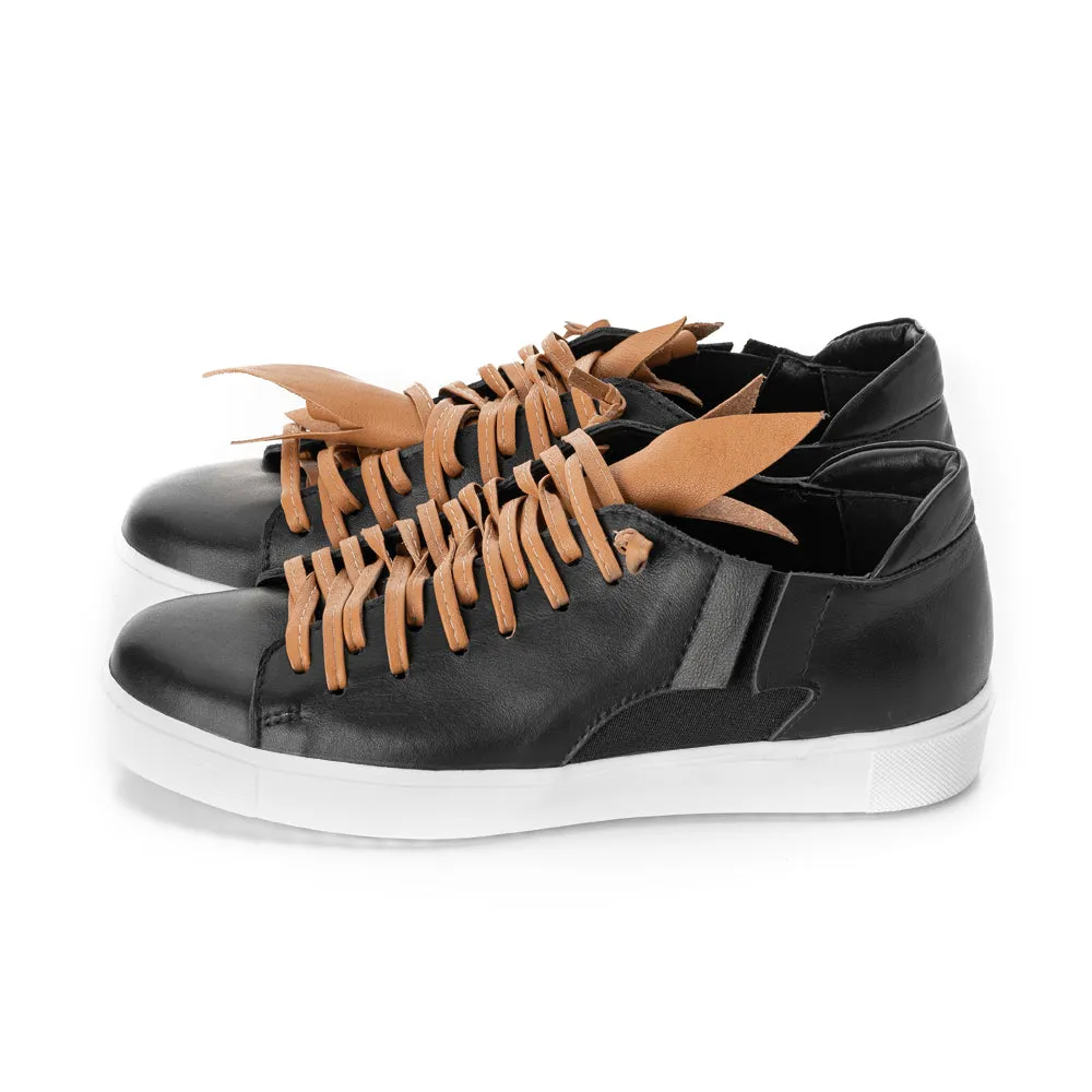 SHR Garden of Reveries black leather sneakers