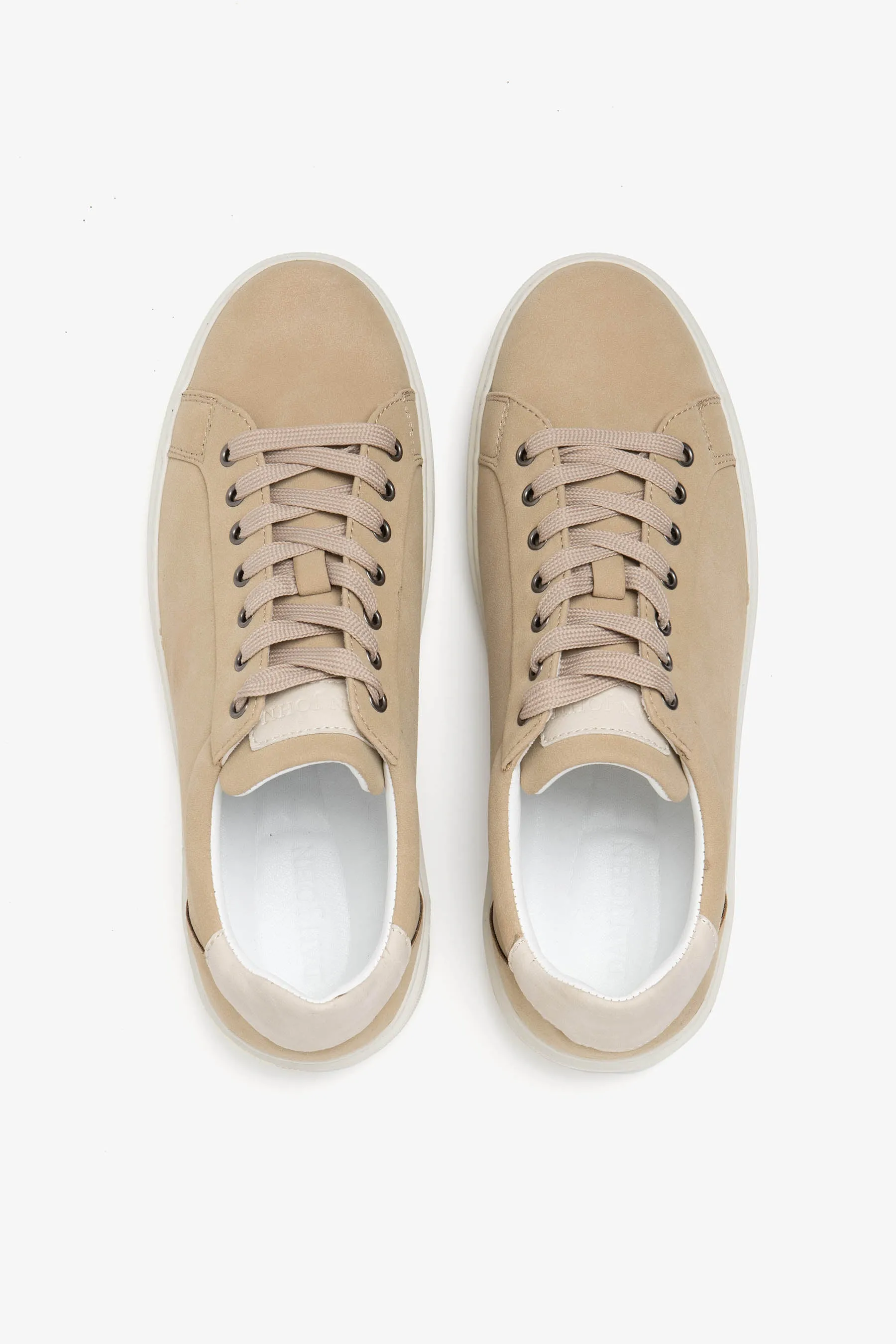 Sneakers scamosciate beige