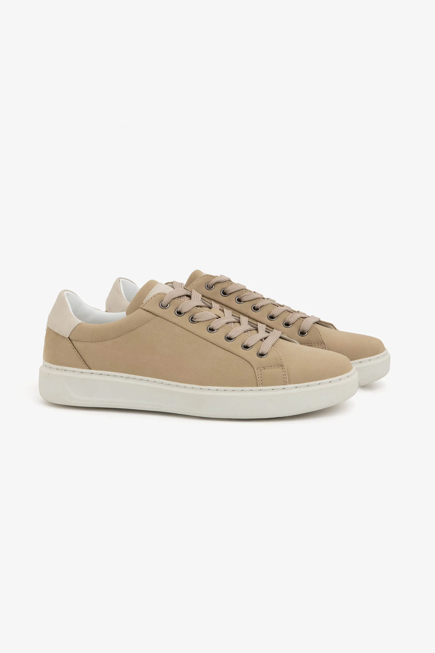 Sneakers scamosciate beige