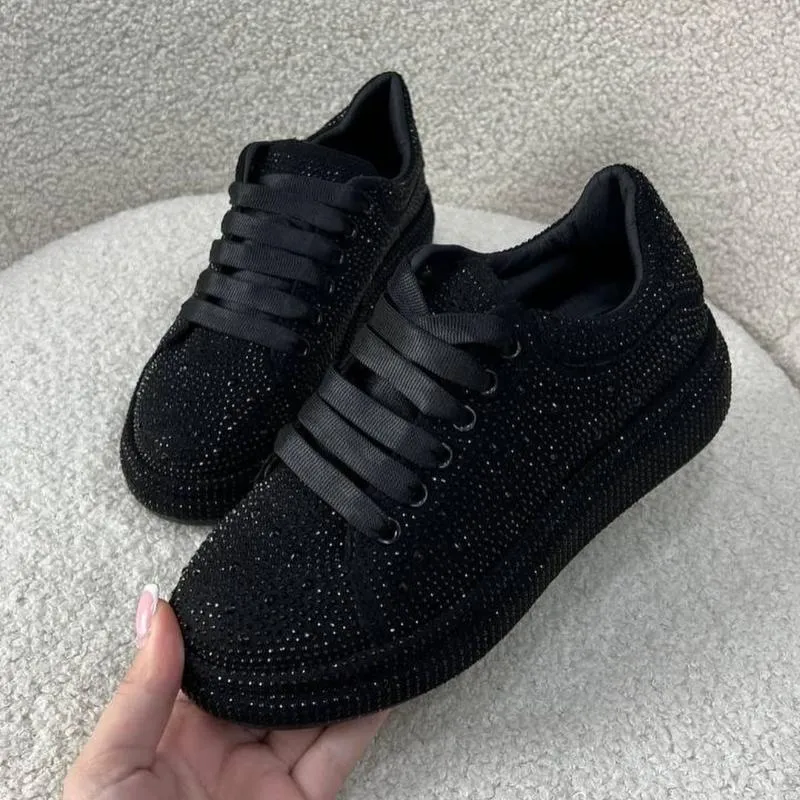 Sparkly Rhinestone Casual Sneakers