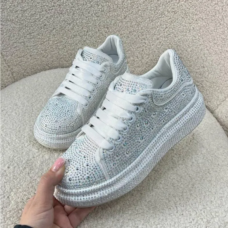 Sparkly Rhinestone Casual Sneakers
