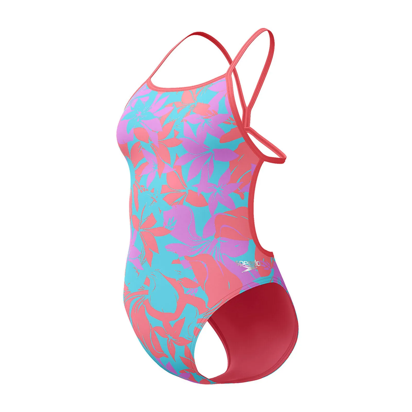 Speedo Womens Allover Digital V-Back One Piece