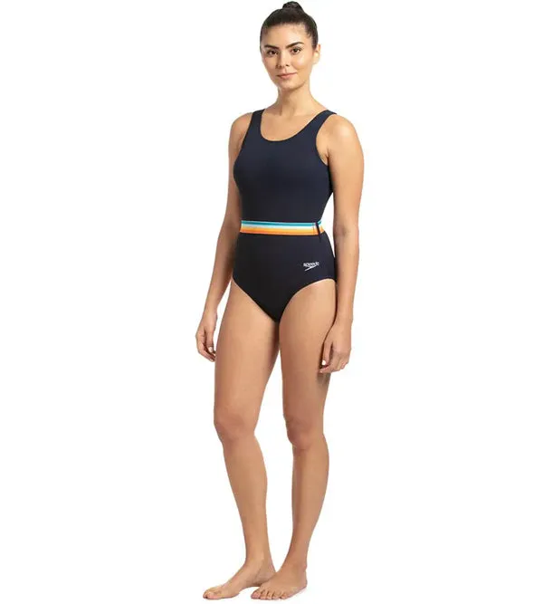Speedo Women's Endurance  Belted U-Back One Piece