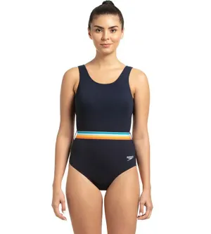 Speedo Women's Endurance  Belted U-Back One Piece