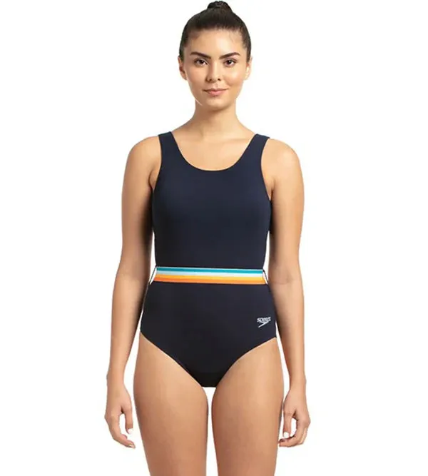 Speedo Women's Endurance  Belted U-Back One Piece