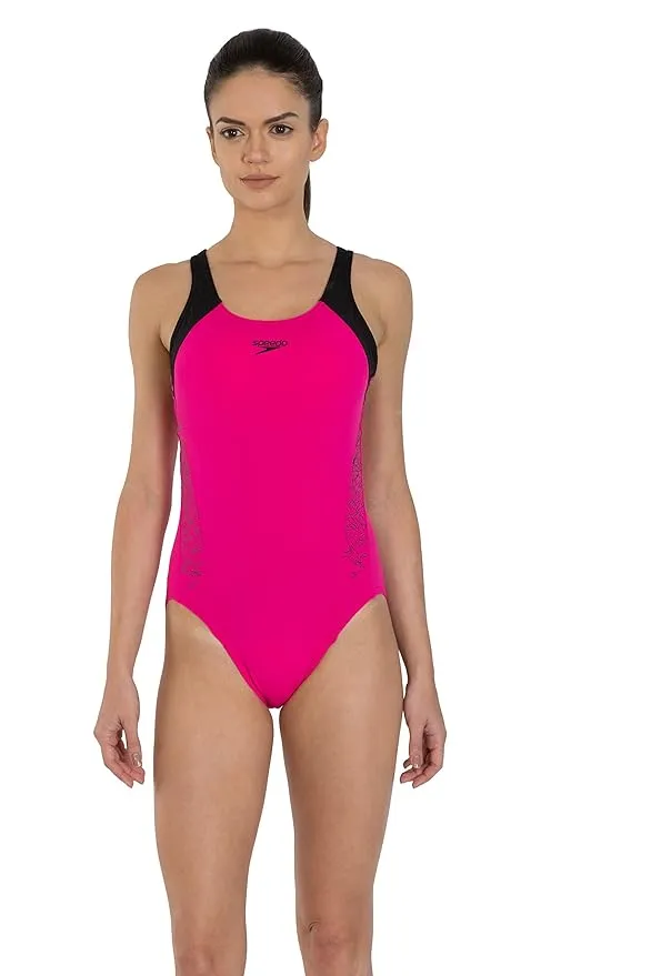 Speedo Women's Endurance  Boom Splice Racerback One Piece Swimwear