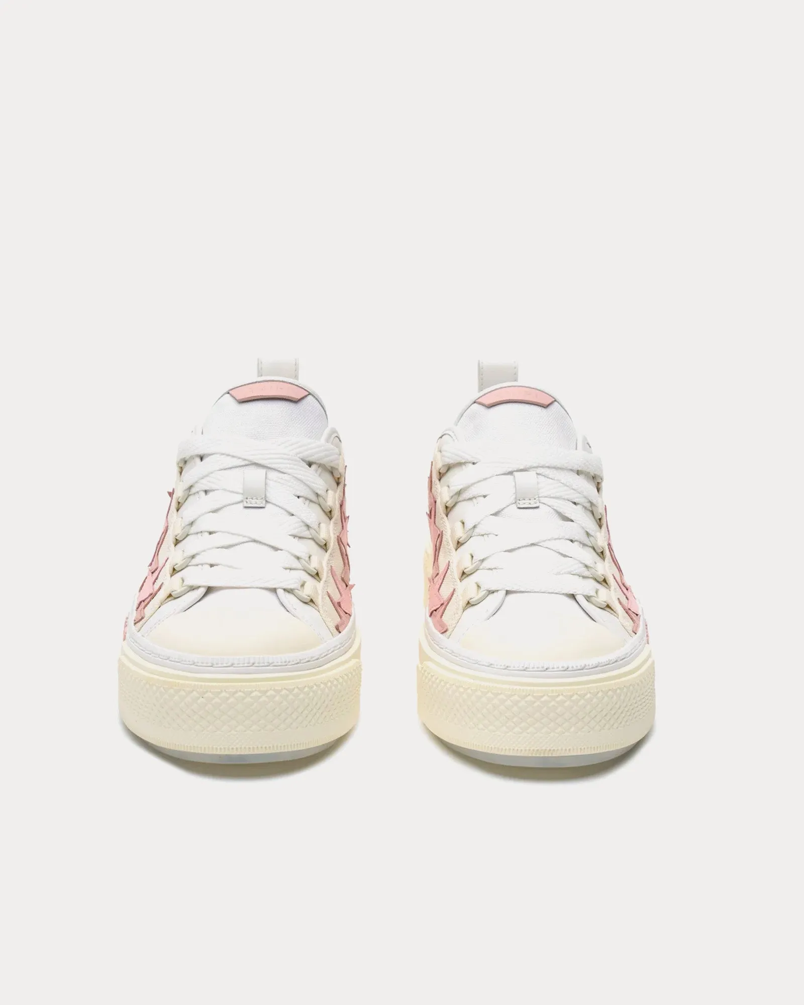 Stars Court Off White / Pink Low Top Sneakers