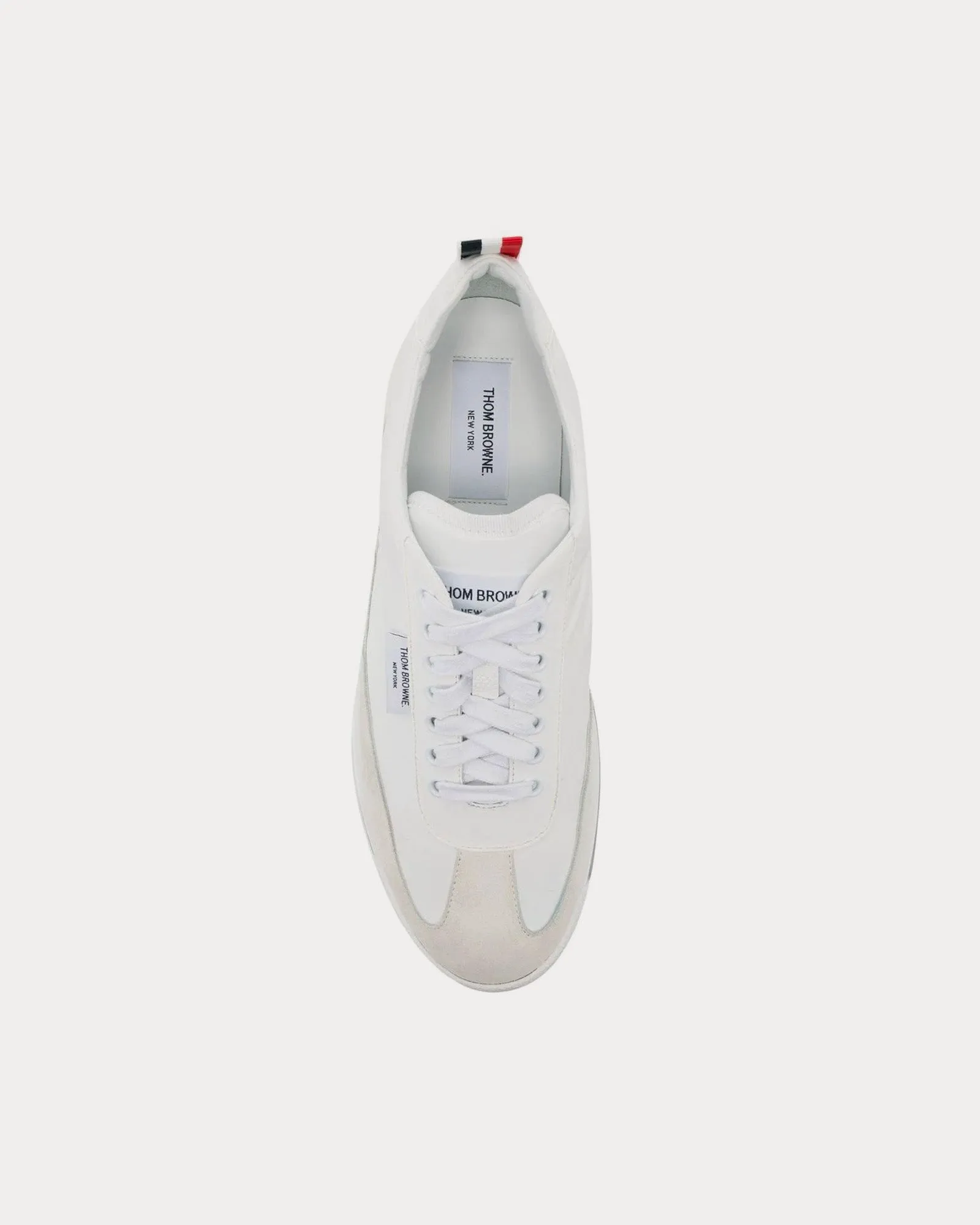 Tech Runner Clear Sole Nylon White Low Top Sneakers