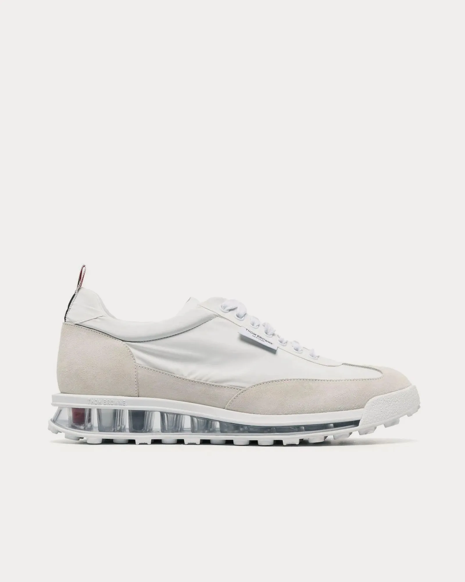 Tech Runner Clear Sole Nylon White Low Top Sneakers