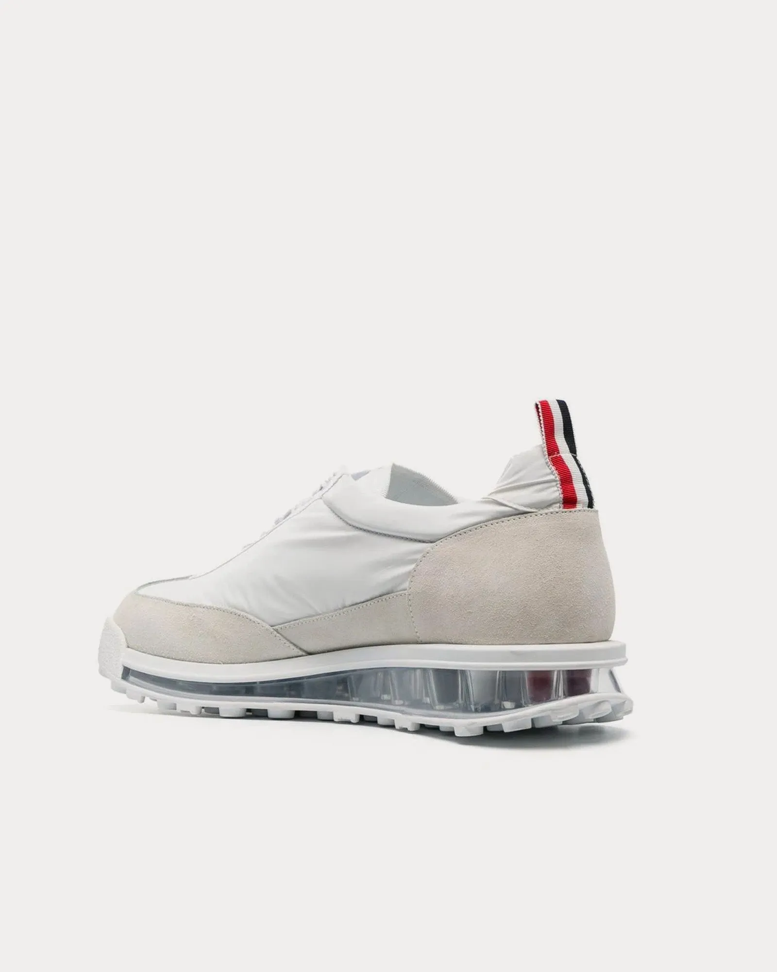 Tech Runner Clear Sole Nylon White Low Top Sneakers