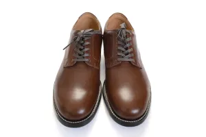 The Flat Head Horsehide Serviceman Shoes (Brown Tea-core)