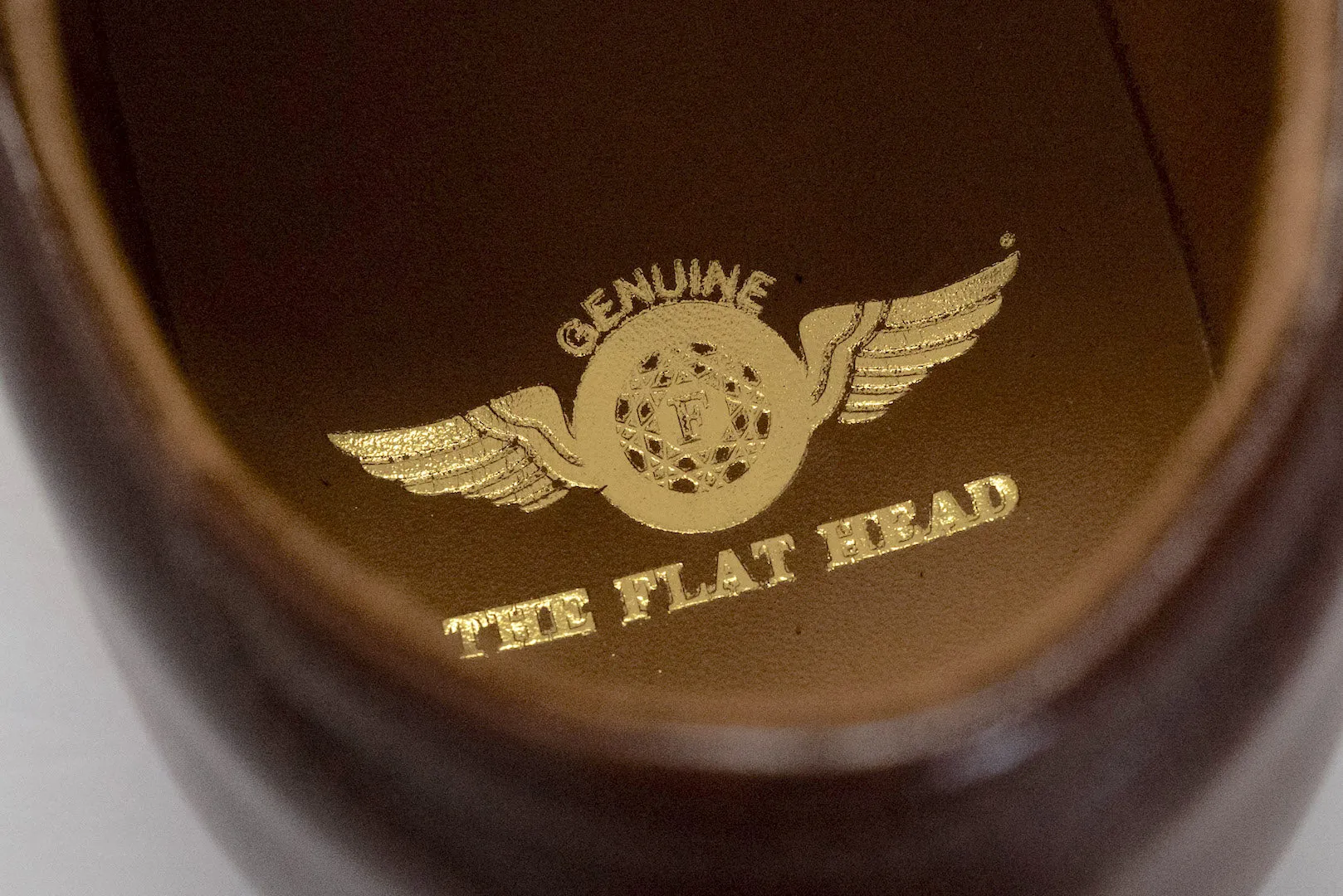 The Flat Head Horsehide Serviceman Shoes (Brown Tea-core)