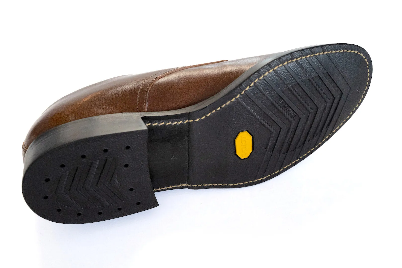 The Flat Head Horsehide Serviceman Shoes (Brown Tea-core)