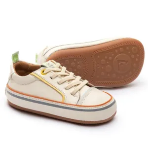 Tip Toey Joey Boy's and Girl's Funky Colors Sneakers, Tapioca/Tangerine/Aloe