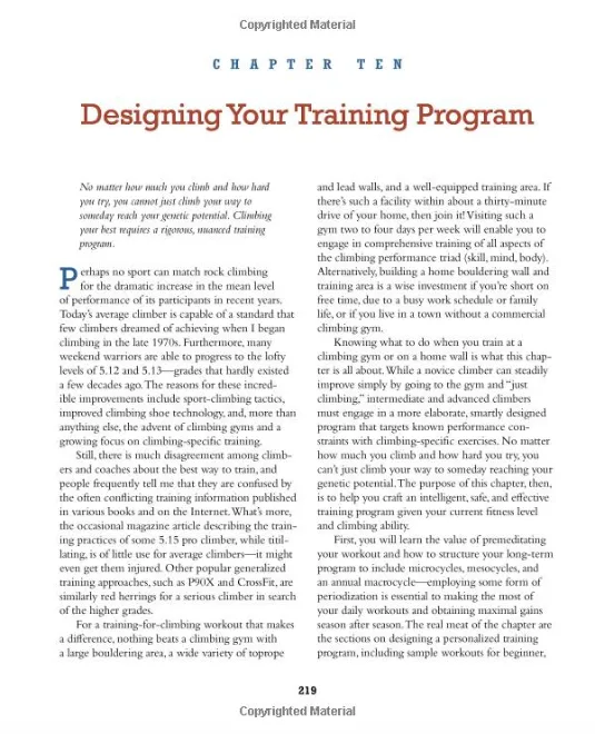 Training For Climbing