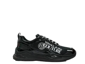 Versace Jeans Men's Black Patent Sneaker 74YA3SS1 30% OFF
