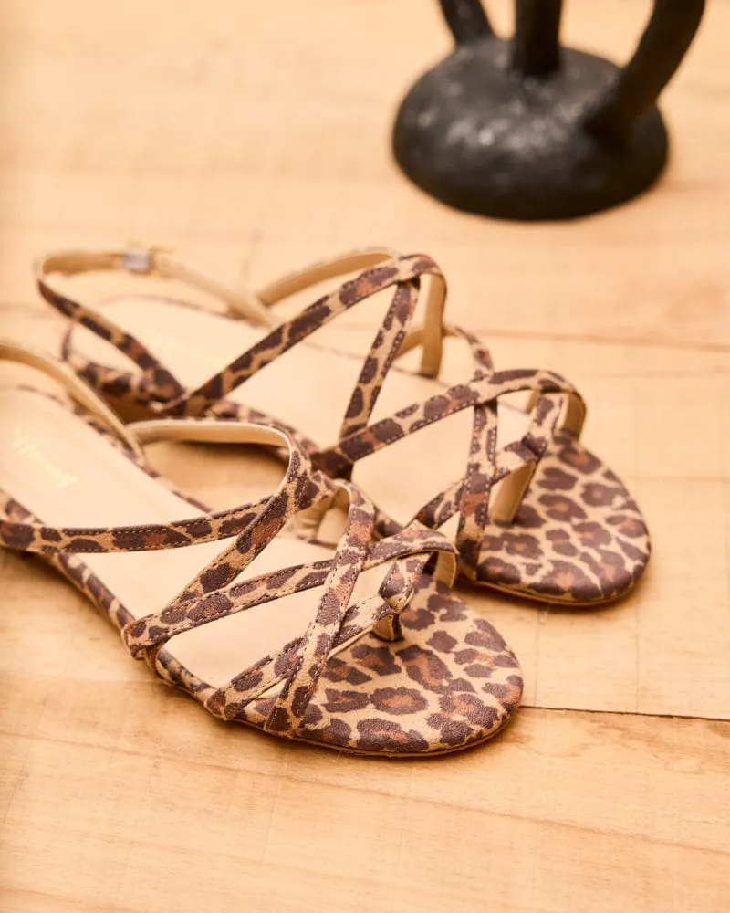Vizzavona Vegan Recycled Grain Strappy Sandals | Leo