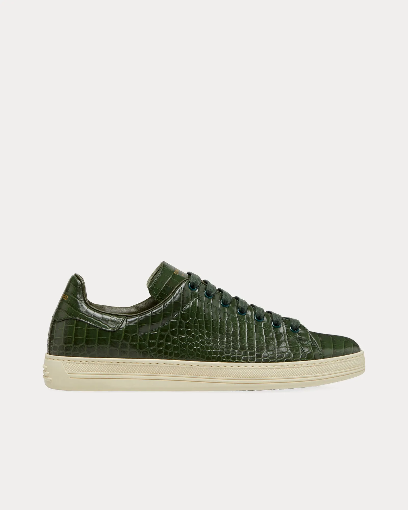 Warwick Printed Croc Rifle Green / Cream Low Top Sneakers