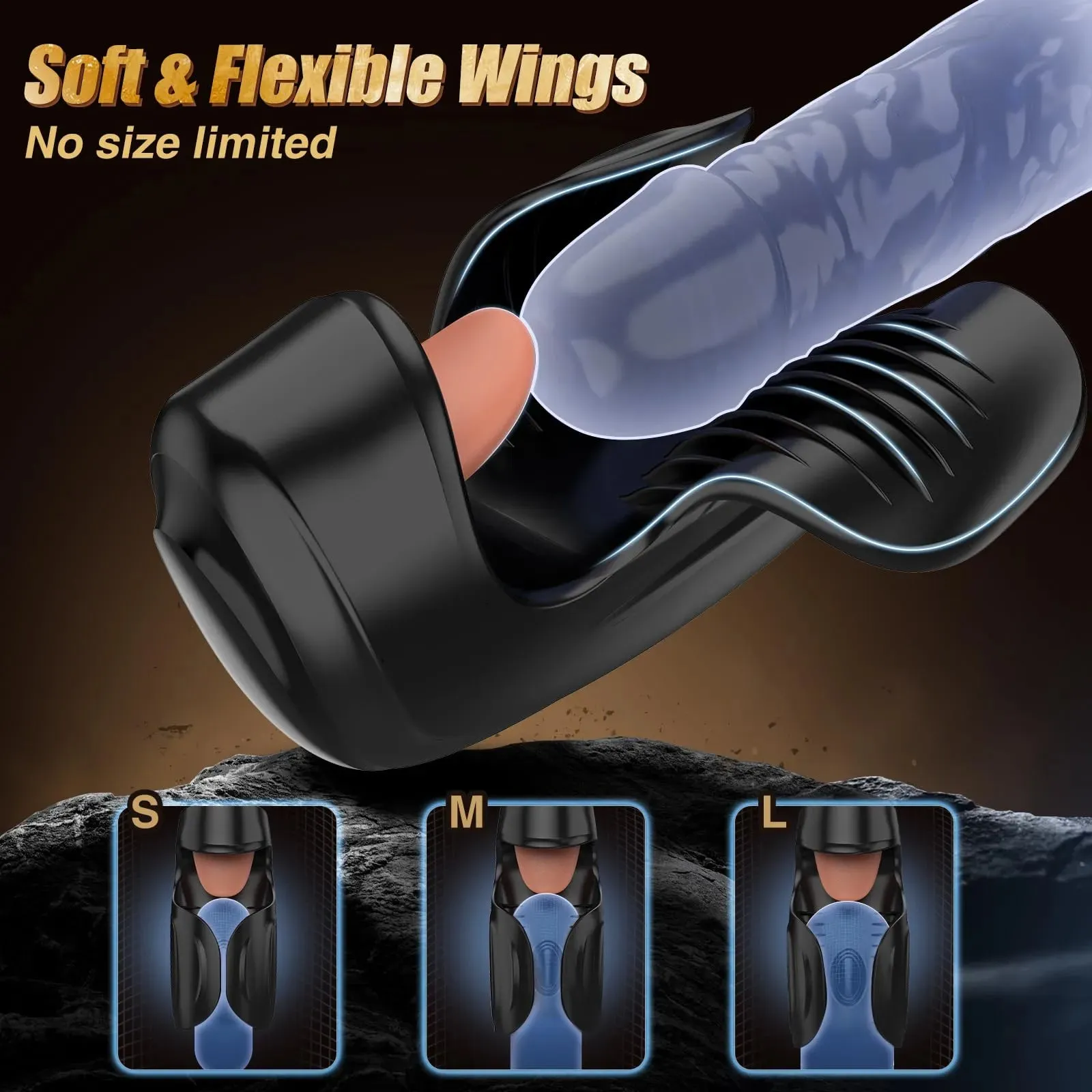 XG18 Glans Trainer 10 Licking Tapping Vibrating Penis Massager